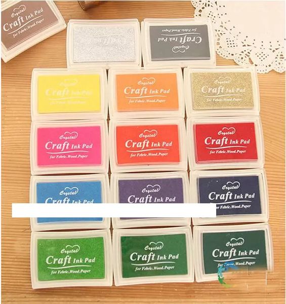 200pcs Multi -Farben 15 Farben DIY Work Oil Gradient Stempel Set Big Craft Ink Pad Inkpad Handwerkspapier