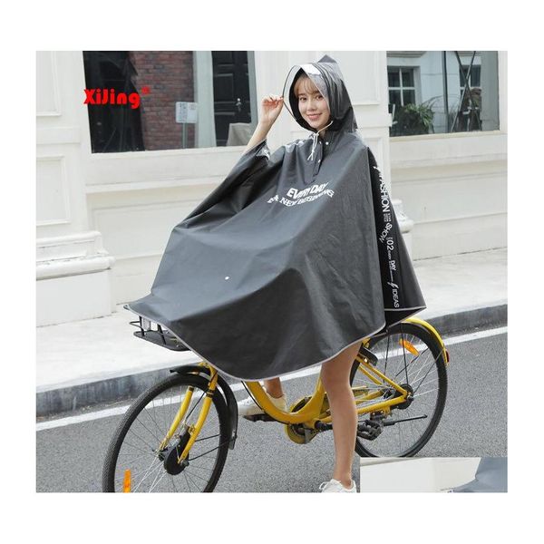 auto dvr Impermeabili di alta qualità delle donne degli uomini della bicicletta bicicletta bici impermeabile pioggia mantello poncho con cappuccio antivento cappotto mobilità scooter Er T200117 Dhg4M
