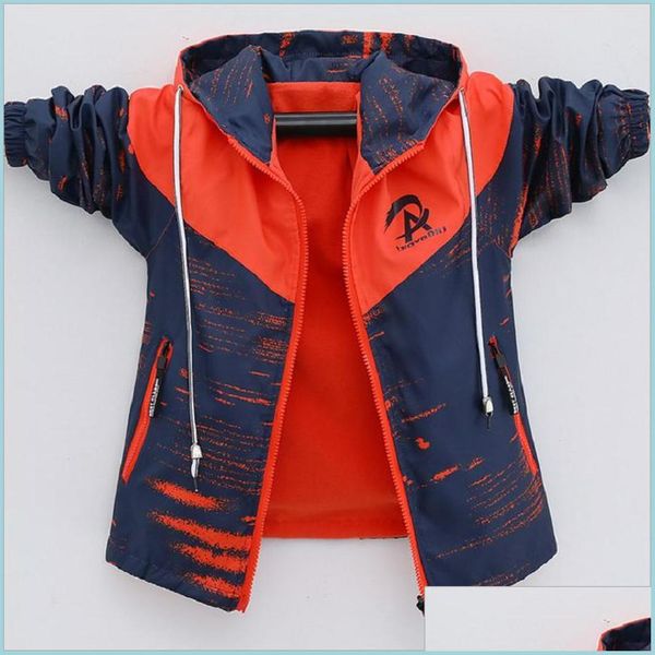 Jackets Children Outwear Boys Coats Sport Sport Warm Wear para Jacket Windbreakers Windbreaks à prova de vento de ambos os lados Drop adolescente Deliv Dhied