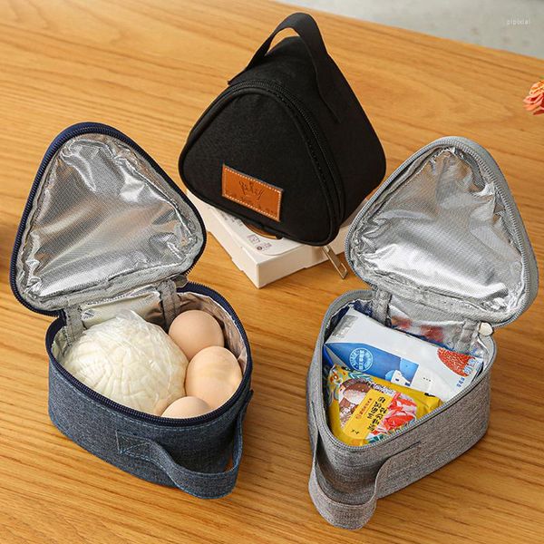 Geschirr-Sets, 1-teilig, Stil, dreieckig, Isolierung, Mini-Tasche, Aluminiumfolie, Student, Reisball, niedlich, tragbare Lunchbox, Heimküchenbedarf