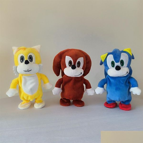 Bambole di peluche Giocattoli per bambini Cuscino Protagonista di film di cartoni animati Camminare elettrico e cantare Giocattolo Amore Animale Vacanza Regalo creativo Dhaxt all'ingrosso