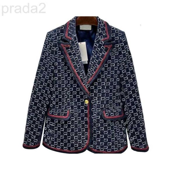 Ternos femininos Blazers Designer Banquet Cocktail Cocktail Festas Double G Spring Tweed New Tops Lançado Eyu9