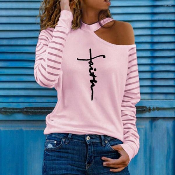 Blouses feminina Mulheres Top Logo Fit Fit One Pullover Blouse Patchwork Milk Fiber Fiber Lady Lady Letter Feminino