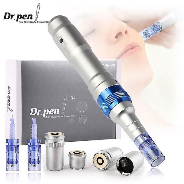 Itens de beleza Dr. Pen Ultima A6 Electric Derma caneta Auto Micro agulha recarregável com 2pcs 12 pinos