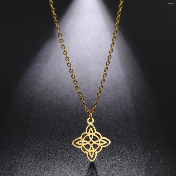 Подвесные ожерелья из нержавеющей стали кельтское ожерелье Золото Золотое викинго