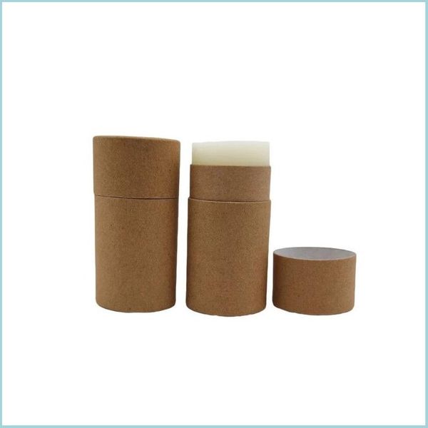 Caixas de embalagem Tubos de papel de papel de bálsamo de papel de papel kraft tubos de batom de lábios Recipientes de papelão sólido por entrega de gotas SCH DH4MT