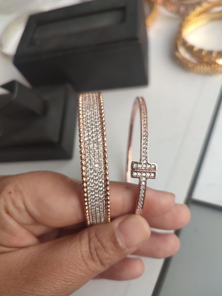 Pulseira de pulseira de tênis de diamante de ouro real Duas cores sobreponham jóias de jóias femme prateado conjunto de amor simples homem homem casal bracelets