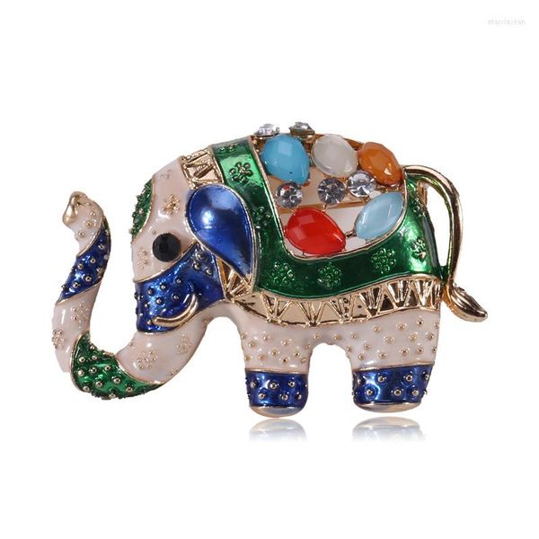 Spille Elefante colorato Spilla animale Spille smaltate Accessori Moda Maglione Abbigliamento Sciarpa Clip Regali per donna Unisex