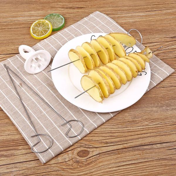 Strumenti Accessori 1 Set Tagliapatate A Spirale Creativo Barbecue Spiedini Affettatrice Verdure Barbecue Gadget Cucina