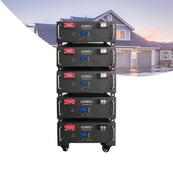 Cooli para o OEM europeu de grande capacidade de lítio solar rack de bateria montado LIFEPOPO4 48V 1000AH Módulo de bateria com roda