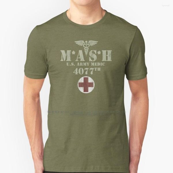 Herren-T-Shirts Mash (Distressed Design) Hemd aus reiner Baumwolle, große Größe 4077 4077. Hawkeye Kinger Alan Alda War Korean