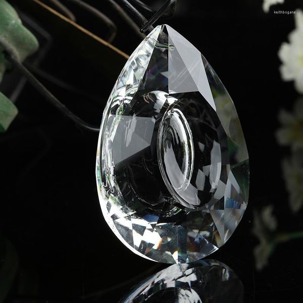 Kronleuchter Kristall Camal 10 Stück 50 mm klares Longan-förmiges Prisma Sonnenfänger Anhänger Hochzeit Ornament Hängelampe Beleuchtungsteil
