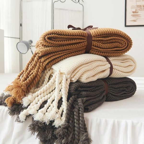 Tapetes imitação de caxemira manta de lã manual 130x170cmsofa siesta xale