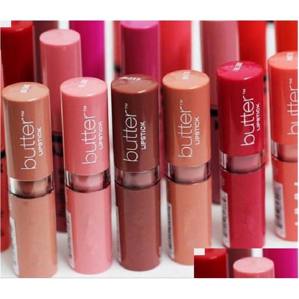 Lipstick 12 Cores Mulheres Preço da fábrica de manteiga Lip Lipstick Liptstick Drop Drop Drop Drop Beauty Beauty Lips Dhfgq