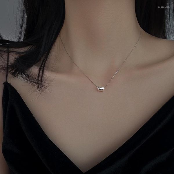 Anhänger Halsketten 2023 Französisch Einfache Akazienbohnen Erbsen Choker Silber Farbe Schlüsselbein Kette Halskette Für Frauen Mädchen Party Schmuck Geschenke