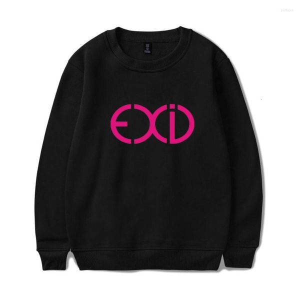 Erkek hoodies exid logo gündelik gömlek unisex sweatshirts kpop moda mektub