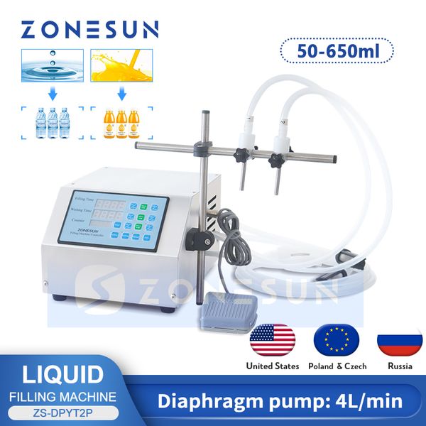 Zonesun Liquid Filling Machine двойной форсунок водяной напиток сок парфюм начинка для наполнения вода для бутылки с водой zs-dpyt2p