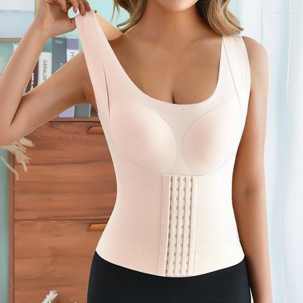 Canotte da donna Correttore posturale Reggiseno Intimo senza cuciture Gilet fitness per il corpo per le donne Cintura riducente Guaina addominale incrociata Canotta posteriore