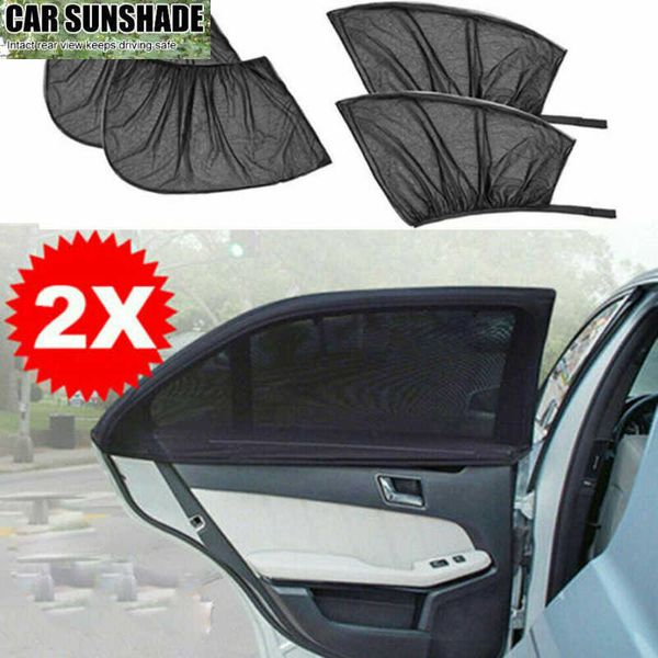 Yeni 2pcs araba ön arka pencere güneşlik UV koruma perdesi anti-mosquito net araba perdesi otomatik iç aksesuarlar evrensel