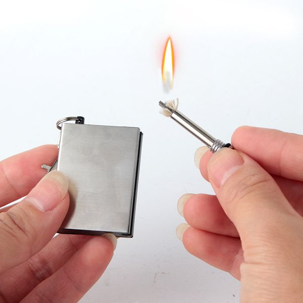 10pcs Cigarro Instant Instant Flint Fire Starter Matches Flint Mag Nesium Striker Camping Kitchen Larping Combina sem óleo