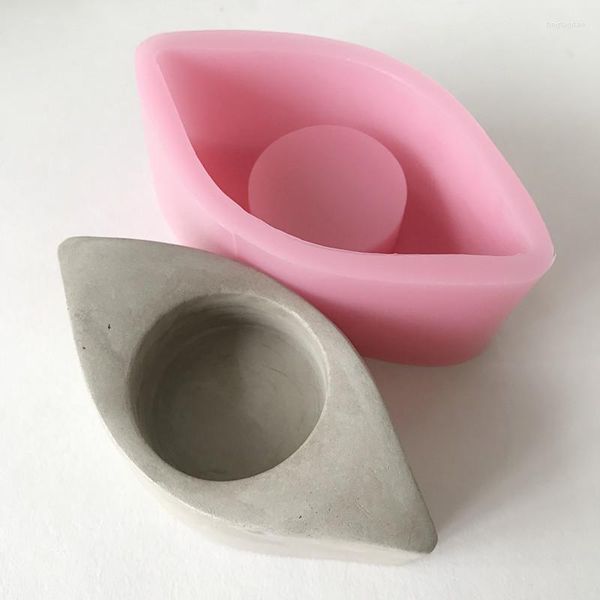 Moldões de cozimento pequeno bolo fondant de chocolate cimento Diy Cement Candlestick Cup Cup Silicone Moldes