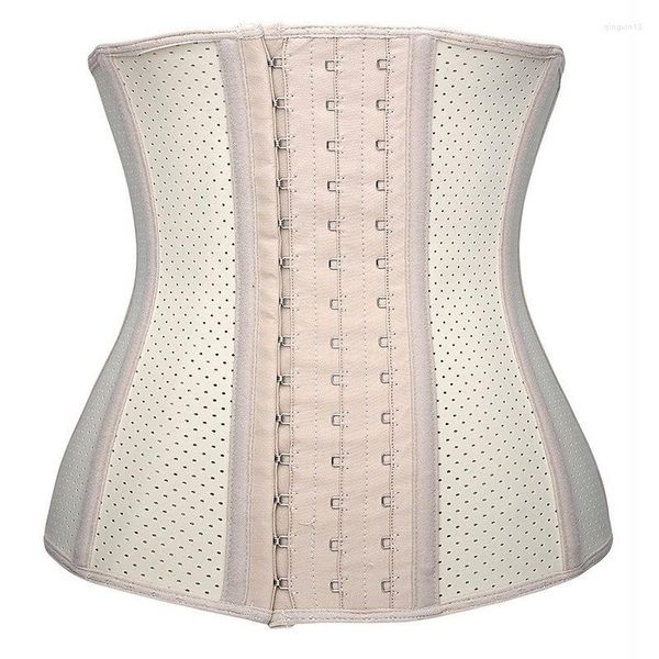 Feminino Feminino Treinador de Coloque do Espartilho de Latex Pequenos buracos de ar Bustier Underbust Rubber CorsElet pós -parto fajas colombiano Reductora sauna