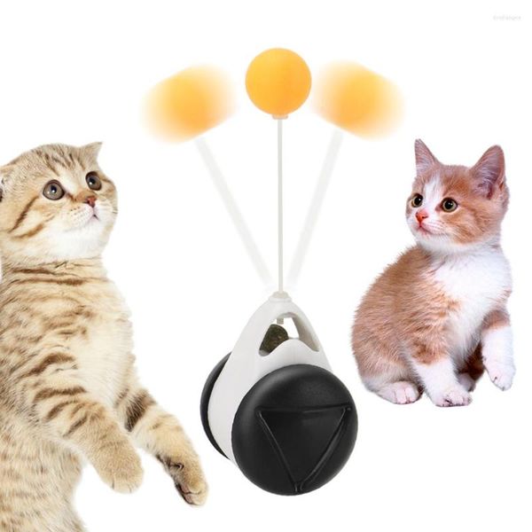 Cat Toys Smart Toy Teaser Indoor упражнения интерактивные вращающиеся шарики домашних животных с колесами