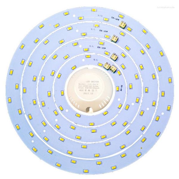 Lampadari a piastra luminosa con driver 12/15 / 18W a forma di cerchio 5730 LED Plafoniere a pannello Lampada da tavolo