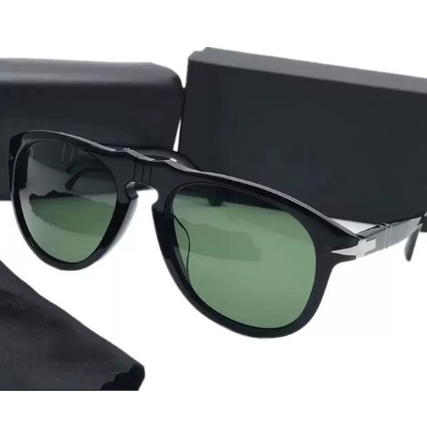 Superb7 P14 UnFolding Pilot Sonnenbrille für Männer Elastischer NasenstegUV400 55 importierte Planke HD grüne Glaslinsen Euro-Am Big Frame Fahrbrille Fullset-Etui