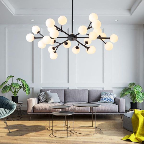 Lustres da sala de estar nórdica Luxo G4 lustre lustre lustre de brilho de lustre de metal de ouro pendurado lâmpada de lâmpada interna de lâmpadas internasChandeliers