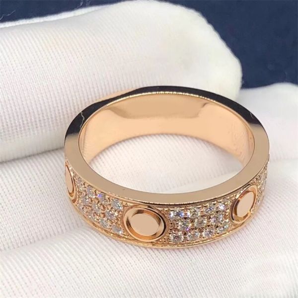 Moissanite feminino amor anéis de noivado de metal anel romântico banhado a ouro luxo bague estilo moderno anéis de designer de moda para mulheres multitamanho ZB019 F4