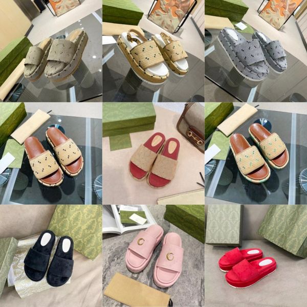 Nuove pantofole estive Scarpe da spiaggia da donna Sandali di alta marca Scarpe comode con plateau da esterno Scarpe taglie forti Sandali con ricamo alla moda Sandali con stampa in morbida pelle