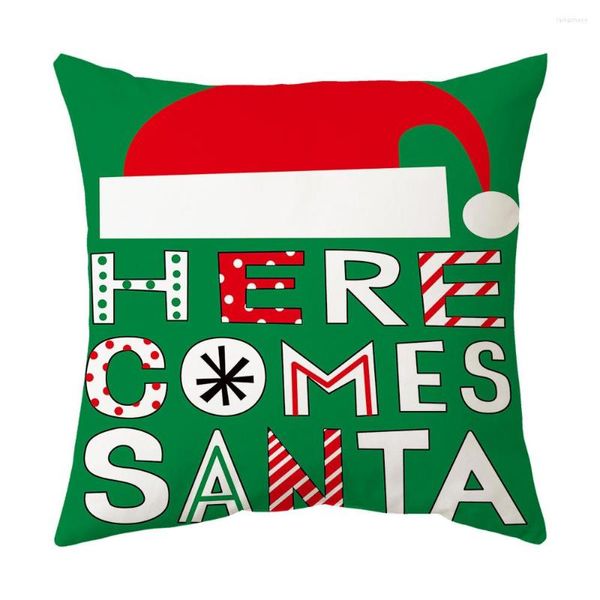 Cuscino 45 cm Happy Year Merry Christmas Ornament Cover Federa Decorazioni per la casa Natale Noel