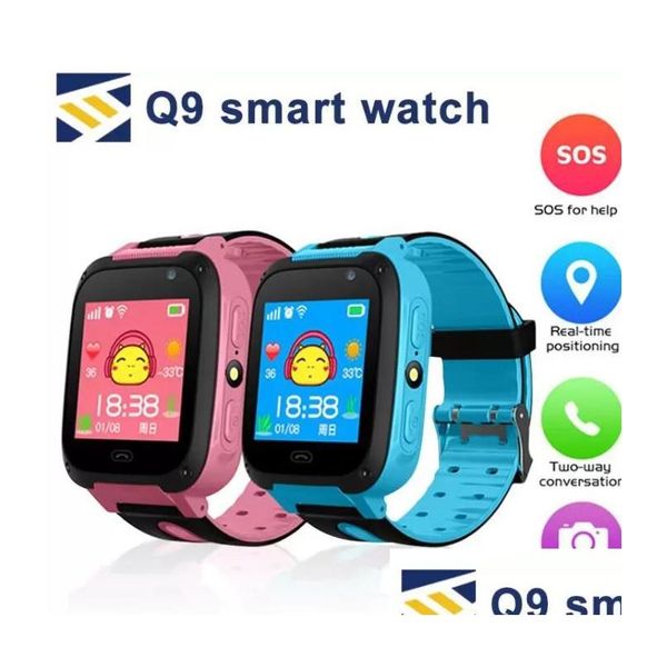 Orologi per bambini Q9 Kid Smart Watch Lbs Sos Tracker impermeabile per bambini Antilost Supporto SIM Card compatibile con telefono Android con Re Dhdpr