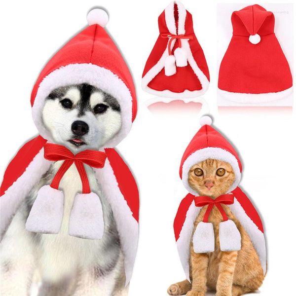 Hundebekleidung, Weihnachten, Katze, Welpe, Weihnachtsmütze, Umhang, Haustier, Cosplay, Kostüm, Weihnachten, Kätzchen, rote Mützen, Kleidung, Kleidung, lustig, Party, Mantel, Anzieh, U3