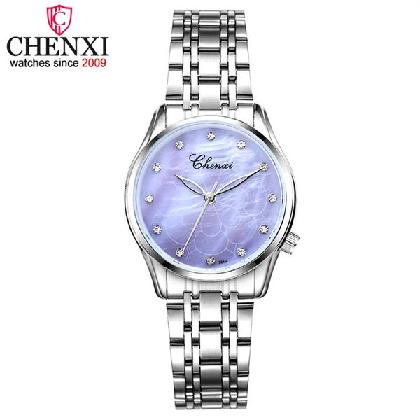 Chenxi Women Flower Texture Dial Watches Watches for Ladies Quartz Watch Fashion Женская revogio faminino часы часов с водонепроницаемыми2056