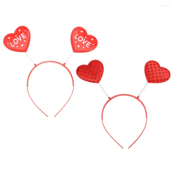 Bandanas Stirnband Herz Tag Valentinstag Valentinstag Haar S Liebe Kopf rot Hochzeit Boppers Stirnbänder Haarband Reifen Kostüm Amor Zubehör