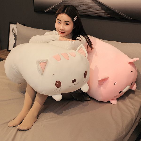 Plüschpuppen 2085 cm Niedliches Tier Dinosaurier Schwein Katze Bär Spielzeug Weiche Cartoon Panda Hamster Elefant Gefüllte Puppe Baby Schlafkissen Kinder Geschenk 230303