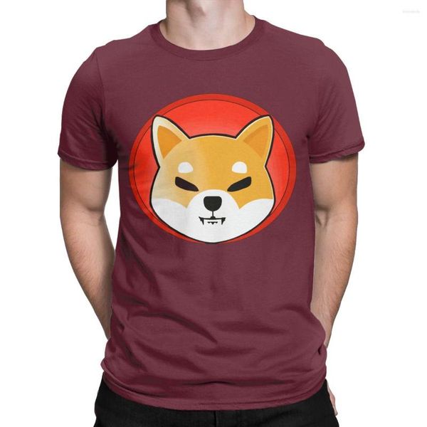 T-shirt da uomo Casual Shiba Shib Inu Coin Token T-shirt per uomo Donna Girocollo Camicia in cotone Crypto Doge T-shirt manica corta