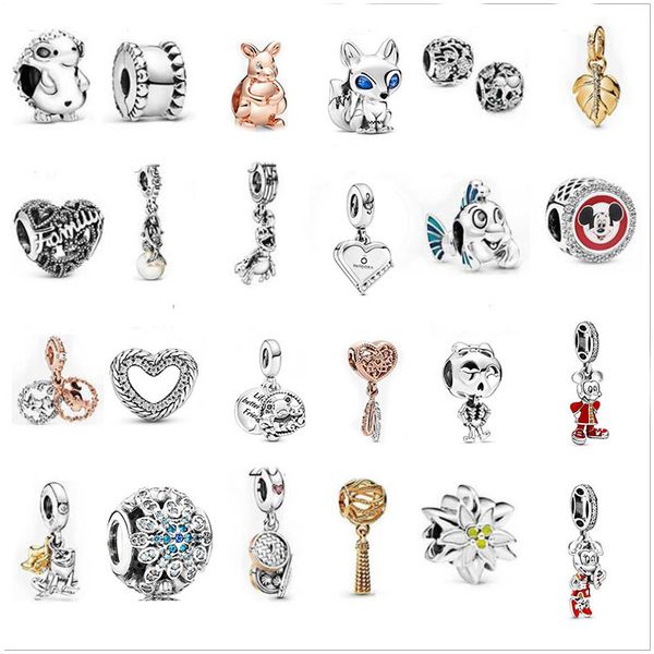 925 alla moda Pandora Sterling Silver Charm Bead Heart DIY Dream Catcher Bead Bracciale Accessori