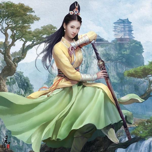 Stage Wear Swordlady Estetica Hanfu Costume Spettacolo drammatico per The Legends Of Monkey King