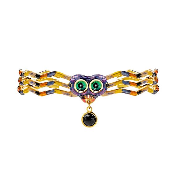 Modelos de design de pulseira Hi Spider Bracelet Mangue feminino criativo criativo jóias coloridas de mão fofa