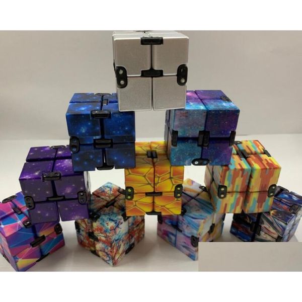 Cubi magici Cubo infinito Galassia creativa Fitget Giocattoli Antistress Office Flip Cubic Puzzle Mini Blocks Decompression Toy Drop Deliver Dhhy8