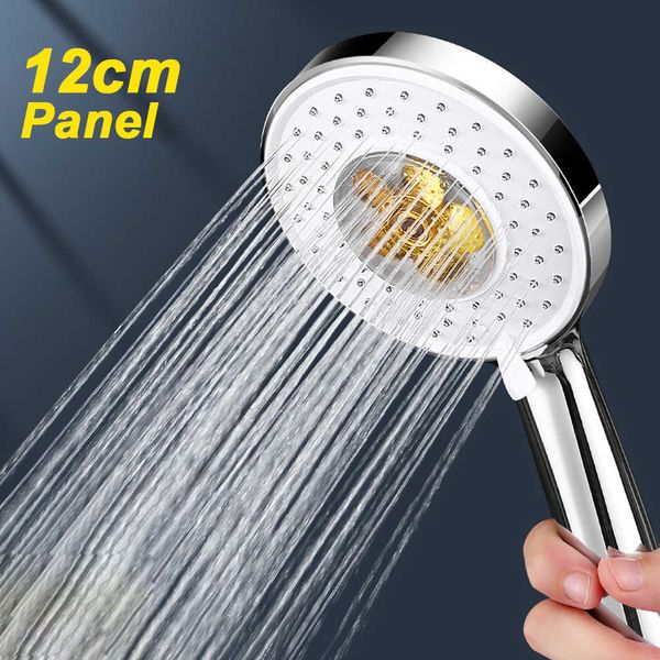 Soffioni doccia per bagno Soffione doccia a pannello grande Turbina ad alta pressione Soffione a pioggia regolabile Doccia portatile con tubo Accessori per il bagno a risparmio idrico J230303