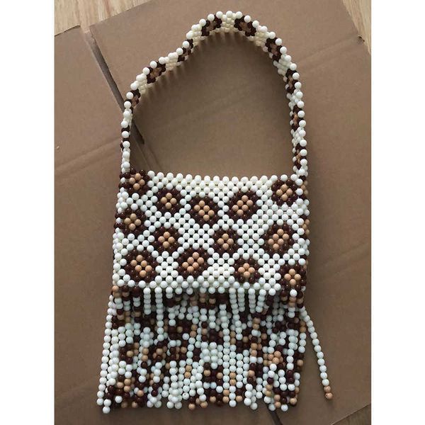 Bolsa feminina de miçanga à mão de leopardo, garota extravagante de moda sexy de moda sexy, lenço de leopardo 230304