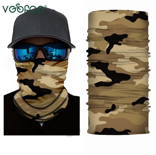 Cappellini da ciclismo Maschere Passamontagna all'ingrosso Sciarpe mimetiche Scaldacollo Bicicletta Bandane Maschera Scudo Copricapo Caccia Bandana per uomo