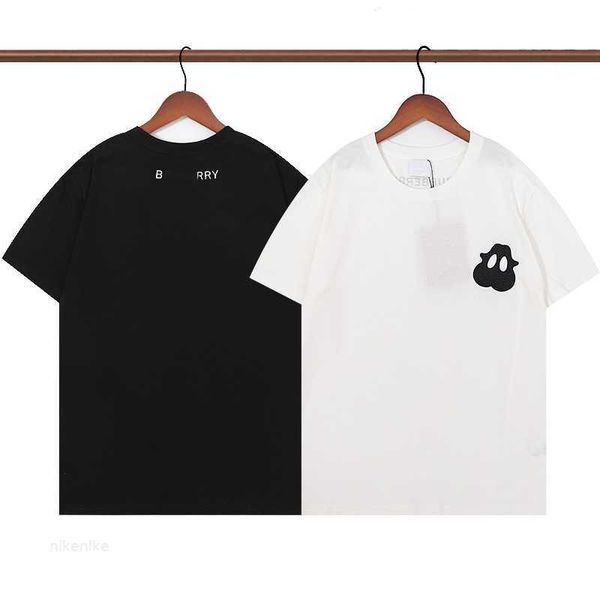 2023 O elegante camiseta masculina foi projetado para ser solto e casual em preto e branco impresso com animais de luxo de animais fofos xxl