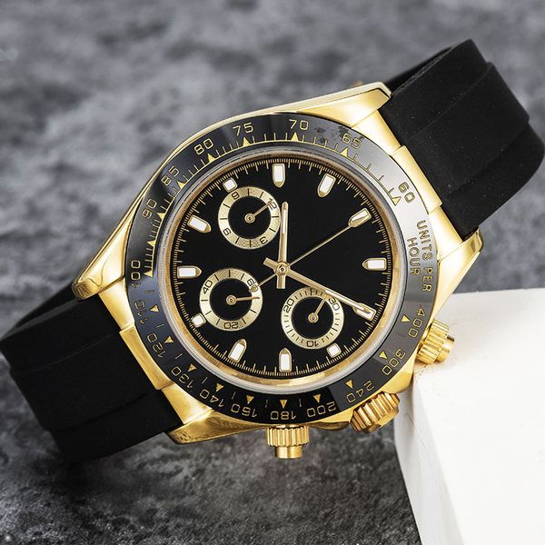 Relógios de grife AAA relógios de pulso automáticos relógios de lixo para homens de 41 mm de fivela dobrável dourada de safira analógica de safira luminosa relógios de pulso luminoso