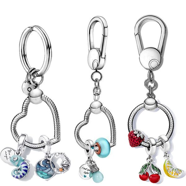 Pandora S925 Sterling Silver -Changing Dragon Octopus Fish Fish -Glass Bead Bad Tartary Jóias penduradas adequadas para jóias de moda de bracelete diy