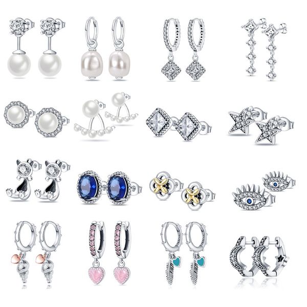 2023 neue Koreanische Mode Beliebte Schmuck Sterling Silber Ohrringe Lange Linie DIY Perle Ohrringe Temperament Weibliche